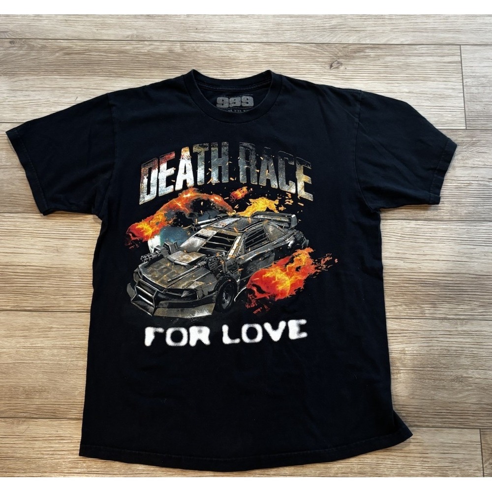 Juice Wrld 999 Death Race for Love Rap Tee Shirt Graphic Black Size Large